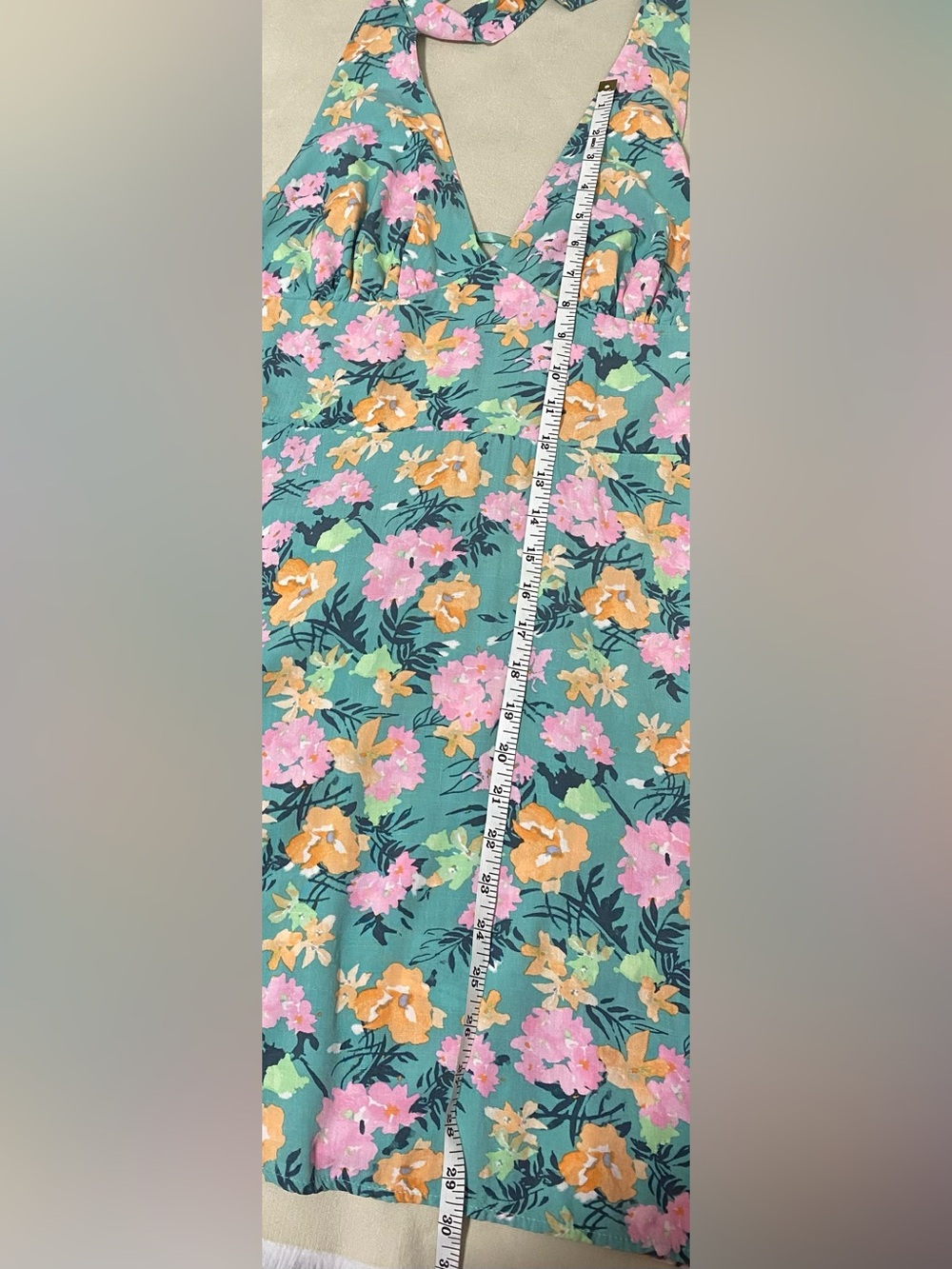 wild fable Mint Green midi Dress with Pink, Yellow & Teal Floral Print - Picture 10 of 10